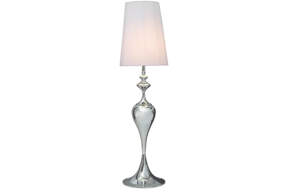 Designerlampen|Stehlampen*Invicta Interior Wohnzimmer Stehlampe LUCIE Silber Weiß 160cm elegant