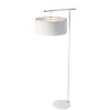 Elstead Wohnzimmer Stehleuchte Weiß Silber Loft 162cm< Designerlampen|Stofflampen