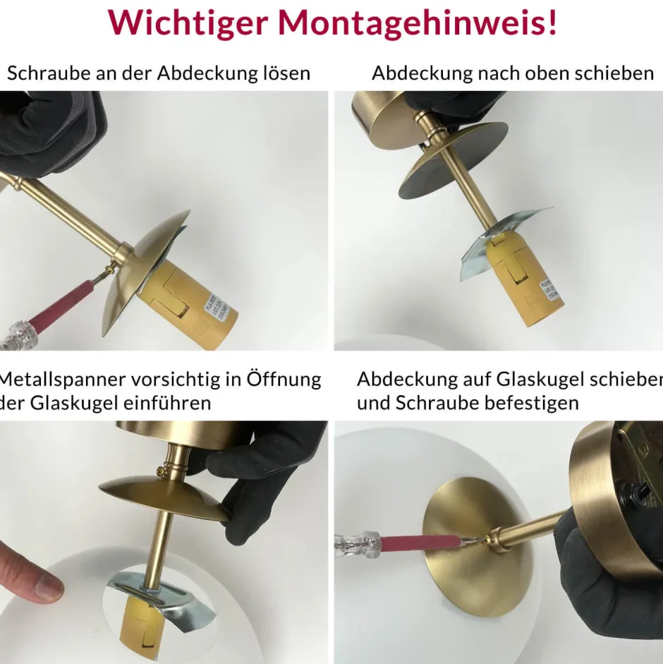 Glaslampen|Metall Lampen*Giovanni Battista Wohnzimmer Tischlampe Bronze hell Vintage Echt-Messing