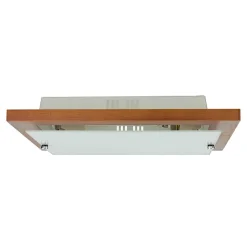 Holzlampen|Moderne Lampen*Lamkur Wohnzimmerlampe Braun Weiß Holz Deckenleuchte