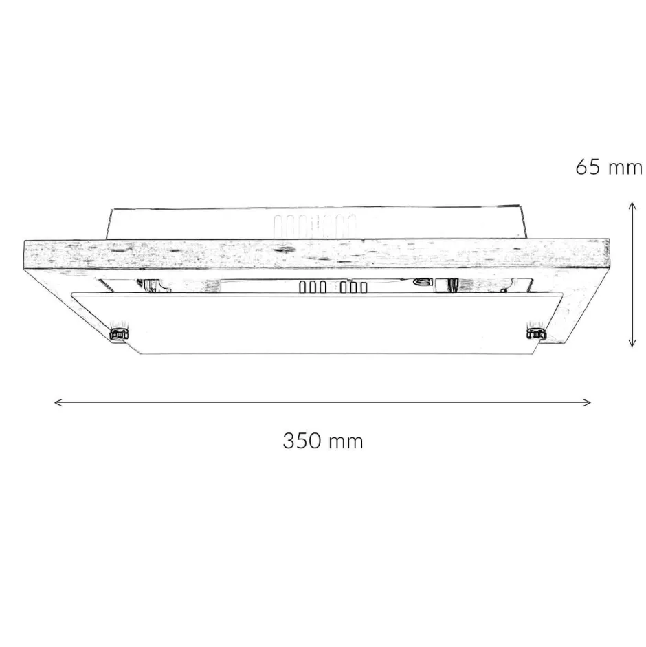 Holzlampen|Moderne Lampen*Lamkur Wohnzimmerlampe Braun Weiß Holz Deckenleuchte