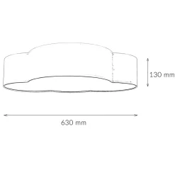 TK Lighting Wolkenlampe Rosa Stoff 62 cm lang 4x E27 Baby Kinder<Kinder Kinderzimmerlampen|Kinderlampen