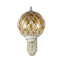 Easylight XL Außenleuchte Weiß Gold IP44 Vintage Kugel Schirm< Vintage Lampen|Rustikale Lampen