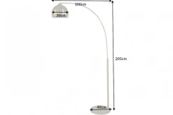 Badezimmer Lampe|Bürolampen*Invicta Interior XXL Bogenlampe Metall 205 cm E27 Retro elegant in Gold