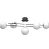 Luminex XXL Deckenleuchte Glaskugeln Schwarz Weiß Chrom 112 cm< Deckenleuchten|Badezimmer Lampe