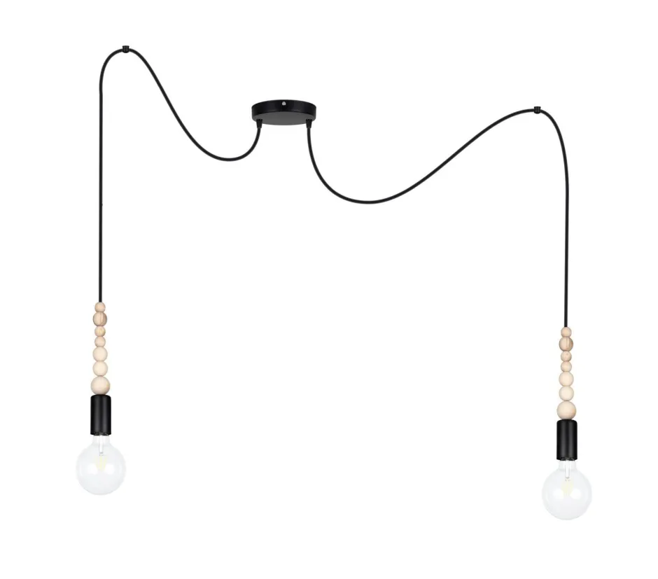 Hängelampen|Bürolampen*Belis XXL Hängelampe Spider flexibel L:400 cm E27 in Schwarz