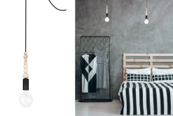 Hängelampen|Bürolampen*Belis XXL Hängelampe Spider flexibel L:400 cm E27 in Schwarz