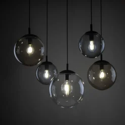 Hängelampen|Esszimmer Lampen*TK Lighting XXL Hängeleuchte Rauchglas H: 220 cm B: 400 cm verstellbar