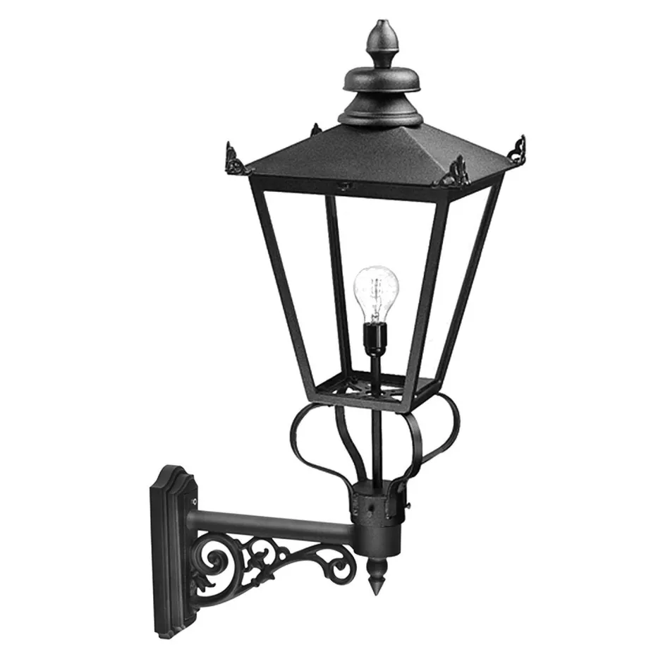 Außenleuchten Antik|Außenwandleuchten*Elstead XXL Hoflampe Schwarz H:114,5cm Vintage Design RICKMAN