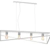 Luminex XXL Pendelleuchte Weiß Chrom E27 100 cm Industrial< Hängelampen|Bürolampen