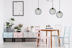 Hängelampen|Bürolampen*Belis XXL Spider Hängelampe Draht Metall 3-flammig L:400 cm