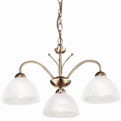 Hängelampen|Esszimmer Lampen*Searchlight Zeitlos Deckenleuchte 3-flmg. messing-farben