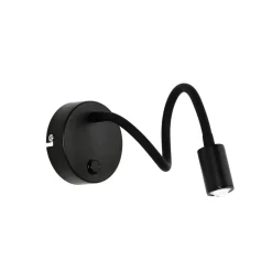 Moderne Lampen|Küchenlampen*Easylight Zeitlose LED Wandlampe Schwarz Metall flexibler Arm