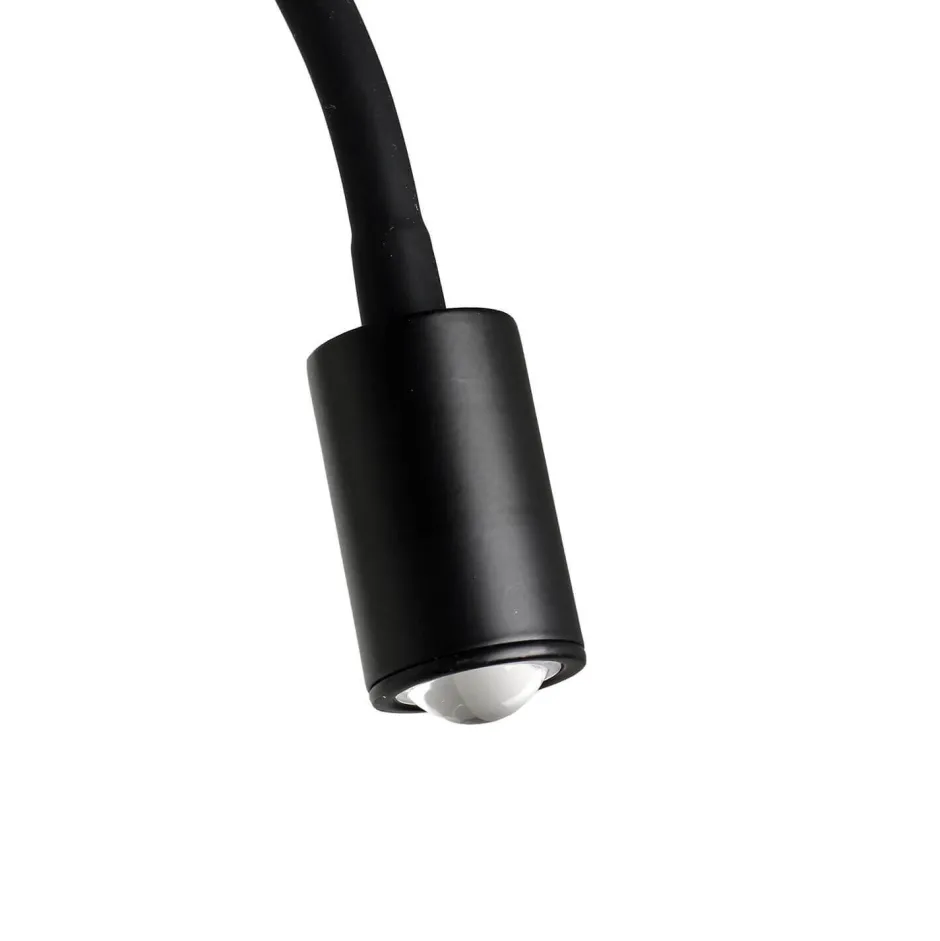 Moderne Lampen|Küchenlampen*Easylight Zeitlose LED Wandlampe Schwarz Metall flexibler Arm