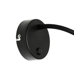 Moderne Lampen|Küchenlampen*Easylight Zeitlose LED Wandlampe Schwarz Metall flexibler Arm