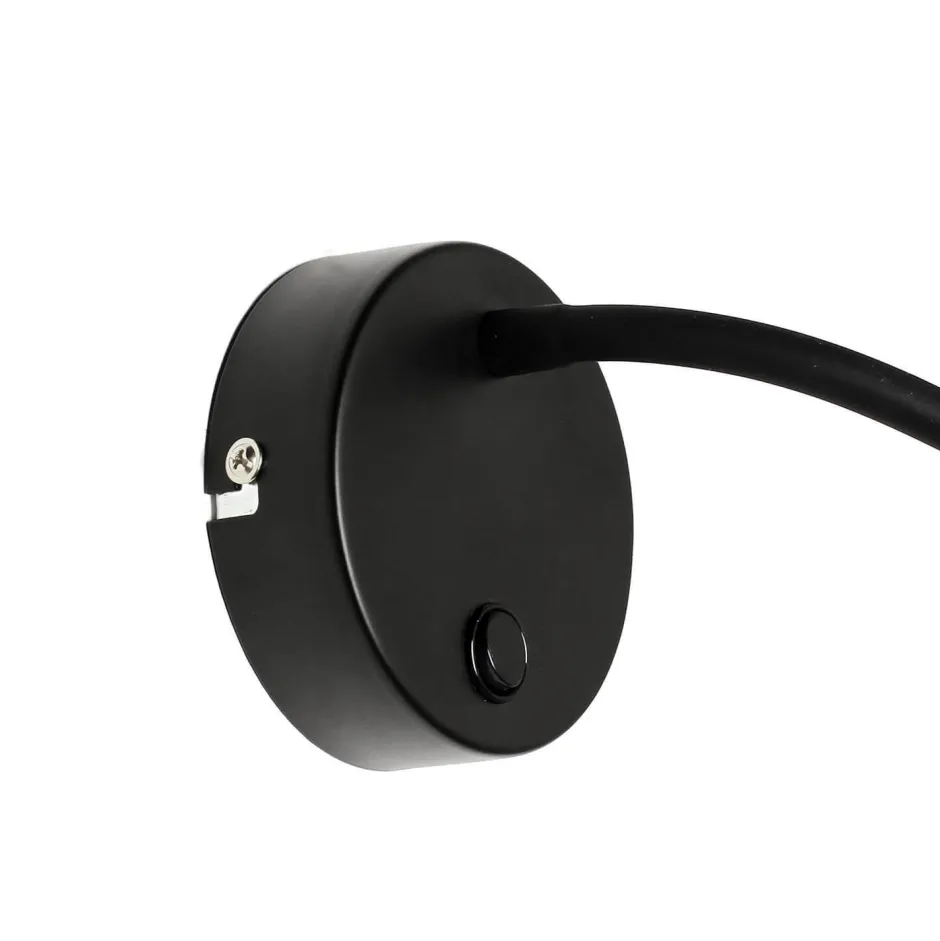 Moderne Lampen|Küchenlampen*Easylight Zeitlose LED Wandlampe Schwarz Metall flexibler Arm