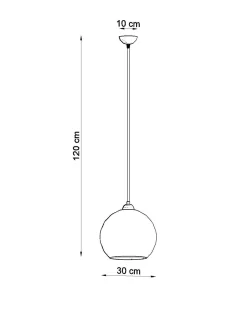 Sollux Zeitlose runde Pendelleuchte mit Glasschirm in Rot< Hängelampen|Esszimmer Lampen