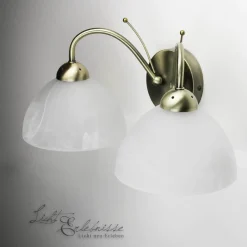 Searchlight Zeitlose Wandleuchte 2-flmg. messing-farben< Wandleuchten|Küchenlampen