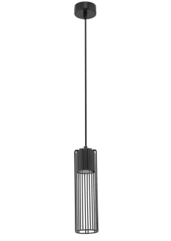 Sigma Zylinder Hängeleuchte Schwarz Metall rund Ø8 cm GU10< Wohnzimmerlampen|Moderne Lampen